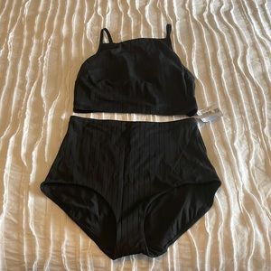 Lulu lemon black two piece bathing suit brand new